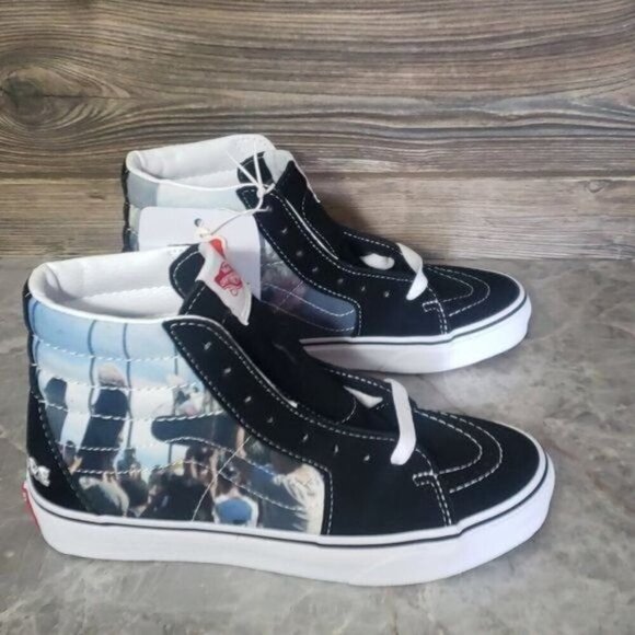 New Vans Sk8 Hi Moca Womens Sneakers Size 7 High Tops DEADSTOCK Artsy Streetwear - Picture 5 of 9